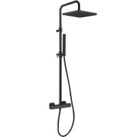 Товар: Душевая система Webert Pegaso с термостатом Черная матовая арт-PE980507560METAL - фото 1 Душевая система Webert Pegaso с термостатом Черная матовая арт-PE980507560METAL — фото 1, Душевые стойки