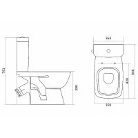 Унитаз компакт Santek Нео Лайт 1.WH30.2.409 с сиденьем Микролифт арт-1WH302409 — фото 6, Напольные унитазы