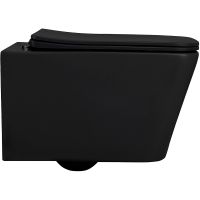 Унитаз Abber Rechteck подвесной Черный матовый с сиденьем Микролифт арт-AC1201MB — фото 2, Подвесные унитазы