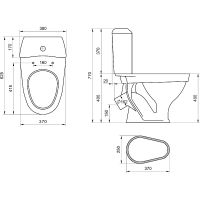 Унитаз компакт Santeri Вест с бачком и сиденьем арт-1.P201.8.S00.00B.F — фото 9, Напольные унитазы
