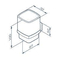 Стакан для зубных щеток AM.PM Gem Черный Белый арт-A9034322 — фото 6, Стаканы для зубных щеток