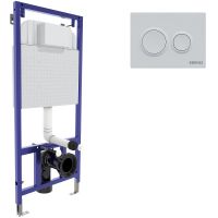 Инсталляция Berges Novum 525 для унитаза с Белой Soft Touch клавишей смыва арт-040264 — фото 1, Инсталляции для унитазов