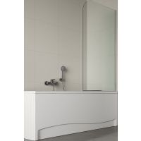 Шторка на ванну Agger 80x140 профиль Хром стекло прозрачное арт-A02-080TCR — фото 2, Шторки для ванной распашные