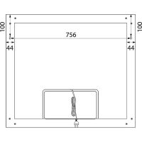Зеркало Iddis Slide 80 с подсветкой с подогревом Черное c сенсорным выключателем и диммером арт-SLI8000i98 — фото 12, Зеркала в ванную комнату