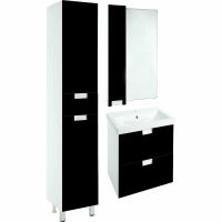 Тумба под раковину Bellezza Пегас 50 подвесная Черная Белая арт-4630406180042 — фото 2, Тумбы под раковину