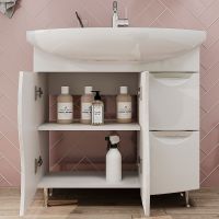 Тумба под раковину Volna Adel 80 2D.2Y Белая арт-tnADEL80.2D.2Y-01 — фото 3, Тумбы под раковину