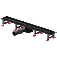 Душевой лоток AM.PM MasterFlow 70 с Черной матовой решеткой / под плитку Tile арт-W01SC-U11-070-04BM — фото 1, Душевые лотки