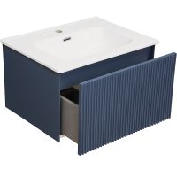 Тумба под раковину La Fenice Terra 60 подвесная Синяя матовая арт-FNC-01-TER-BG-60 — фото 2, Тумбы под раковину