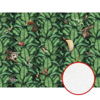 Фреска Ortograf Miracle 33870 Фактура бархат FX Флизелин (3,6*2,7) Зеленый, Листья/Животные арт-33870 (бархат FX) — фото 1, Фрески