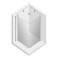 Душевой уголок New Trendy New Soleo Black 2D 70х90 профиль Черный стекло прозрачное арт-D-0229A/D-0231A — фото 6, Прямоугольные душевые уголки