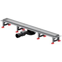 Душевой лоток AM.PM MasterFlow 80 с решеткой Хром матовый / под плитку Tile арт-W01SC-U11-080-04SB — фото 1, Душевые лотки