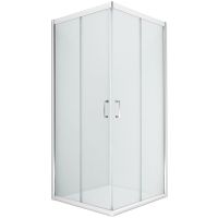 Душевой уголок New Trendy New Varia Chrome 90х90 профиль Хром стекло прозрачное арт-K-0473 — фото 1, Квадратные душевые уголки