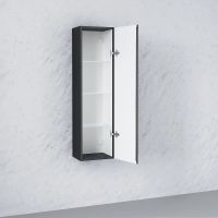 Шкаф пенал Jorno Stone 33 подвесной Антрацит арт-Stn.04.120/P/A/JR — фото 2, Пеналы для ванной комнаты