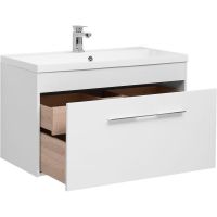 Тумба с раковиной Aquanet Августа 100 подвесная Белая арт-287687 — фото 2, Тумбы с раковиной