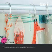 Штора для ванны Iddis Base 180х200 Светло-зеленая арт-BA04P18i11 — фото 5, Шторы для ванной