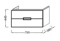 Тумба под раковину Jacob Delafon Reve 79 подвесная Оливковый арт-EB1135-G95 — фото 4, Тумбы под раковину