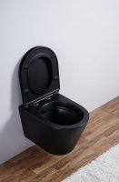 Унитаз Esbano Clavel подвесной Черный матовый с сиденьем Микролифт арт-ESUPCLAVBM — фото 6, Подвесные унитазы