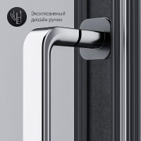 Душевой уголок AM.PM Like Solo Slide 90x90 профиль Хром матовый стекло тонированное арт-W83G-315-090CG64 — фото 9, Душевые уголки четверть круга