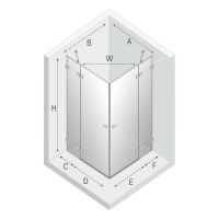 Душевой уголок New Trendy Avexa Black 80х80 профиль Черный стекло прозрачное арт-EXK-1608 — фото 12, Квадратные душевые уголки