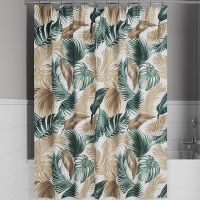 Штора для ванны Iddis Base 180х200 Зеленая Коричневая арт-BF06P18i11 — фото 1, Шторы для ванной