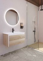 Тумба с раковиной SanVit Линк 90 в цвете Ral подвесная Капучино арт-klink090 — фото 3, Тумбы с раковиной