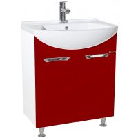 Тумба под раковину Bellezza Альфа 55 Белая Красная арт-4638808000036 — фото 1, Тумбы под раковину