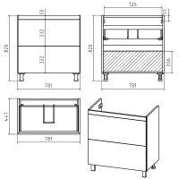 Товар: Тумба с раковиной Misty Атлантик 80 Белая арт-УТ000012713 - фото 7 Тумба с раковиной Misty Атлантик 80 Белая арт-УТ000012713 — фото 7, Тумбы с раковиной