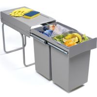 Система сортировки мусора Alveus Albio 20 2x14 L Серая арт-1090335 — фото 2, Системы сортировки мусора