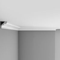 Товар: Карниз Decomaster 2400x50x46 мм арт-96669 - фото 1 Карниз Decomaster 2400x50x46 мм арт-96669 — фото 1, Карнизы