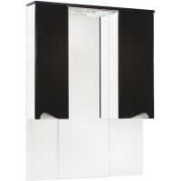 Зеркало со шкафом Bellezza Эйфория 100 с подсветкой Черное арт-4619117180046 — фото 1, Зеркальные шкафы в ванную