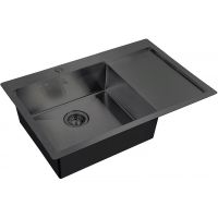 Кухонная мойка ZorG Steel Hammer 78 Графит арт-SH 7851-L GRAFIT — фото 1, Кухонные мойки