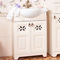 Тумба под раковину Бриклаер Кантри 65 Бежевый дуб прованс арт-4627125413681 — фото 1, Тумбы под раковину