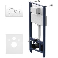 Инсталляция AM.PM Pro для подвесного унитаза с клавишей смыва Белый глянец арт-I012704.9001 — фото 1, Инсталляции для унитазов