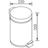 Ведро мусорное Aquanet 8073MB Черный матовый арт-264926 — фото 2, Мусорные ведра