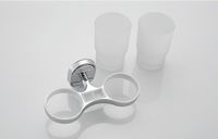 Стакан для зубных щеток Haiba двойной Хром арт-HB1908 — фото 3, Стаканы для зубных щеток