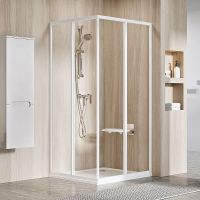 Душевая дверь Ravak Supernova SRV2-90 195 S профиль Белый стекло Transparent арт-14V701O2Z1 — фото 2, Раздвижные душевые двери