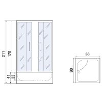 Товар: Душевой уголок River Morava 90x90 MT с поддоном арт-10000011746 - фото 5 Душевой уголок River Morava 90x90 MT с поддоном арт-10000011746 — фото 5, Квадратные душевые уголки