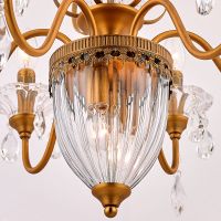 Люстра Artelamp Schelenberg Прозрачная Латунь матовая арт-A4410LM-6-2SR — фото 3, Люстры