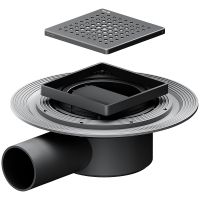 Душевой трап AM.PM MasterFlow 10 с Черной матовой решеткой Cut Gradient арт-W01BD-P11-010-01BM — фото 2, Трапы для душа