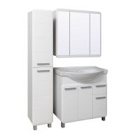 Зеркальный шкаф Runo Эрика 80 Белый арт-УТ000003321 — фото 3, Зеркальные шкафы в ванную