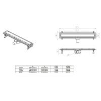 Душевой лоток Allen Brau Infinity 65 с решеткой Нержавеющая сталь / под плитку арт-9.50004.SS — фото 8, Душевые лотки