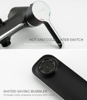 Душевая система Gappo G03-6 Черная матовая Хром арт-G2403-6 — фото 3, Душевые стойки