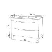 Товар: Тумба с раковиной Iddis Cloud 80 Белая арт-CLO80WFi95K - фото 6 Тумба с раковиной Iddis Cloud 80 Белая арт-CLO80WFi95K — фото 6, Тумбы с раковиной