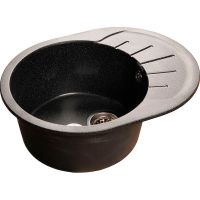Кухонная мойка GranFest Rondo GF-R580L Черная арт-R-580 L чер — фото 1, Кухонные мойки