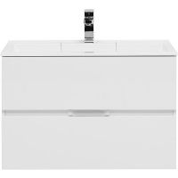 Тумба с раковиной Aquanet Алвита 80 подвесная Белый глянец арт-238368 — фото 2, Тумбы с раковиной