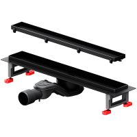 Душевой лоток AM.PM MasterFlow 50 с Черной матовой решеткой / под плитку Tile арт-W01SC-U11-050-04BM — фото 2, Душевые лотки