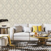 Обои Bernardo Bartalucci Palazzo Винил на флизелине (1,06*10,05) Серый, Дамаск арт-5047-5 — фото 3, Обои для стен