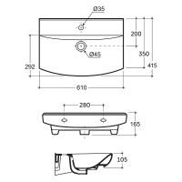 Тумба с раковиной Misty Клермонт 60 Белая матовая арт-УТ000015434 — фото 9, Тумбы с раковиной