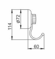Крючок Frap F39 Хром арт-F3905 — фото 2, Крючки для полотенец