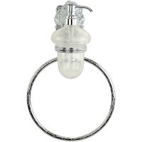 Дозатор для жидкого мыла с кольцом для полотенец Migliore Cleopatra Хром арт-16655 — фото 2, Полотенцедержатели